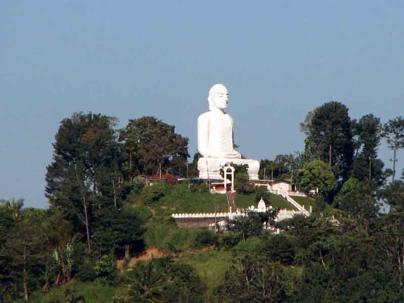 Bahirawa Kanda the mountain with a massive statue of Lord Budda